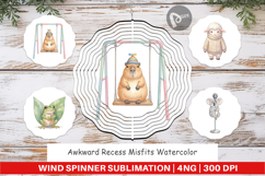 Awkward Recess Misfits Wind Spinner Product Image 1