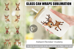 Awkward Reindeer Academy Glass Can Product Image 1