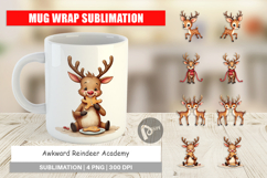Awkward Reindeer Academy Mug Wrap Product Image 1