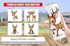Awkward Reindeer Academy Tumbler Product Image 1