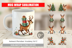 Awkward Reindeer Academy Mug Wrap Product Image 1