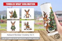 Awkward Reindeer Academy Tumbler Product Image 1