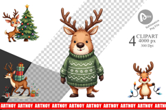 Awkward Reindeer Academy Clipart Product Image 1