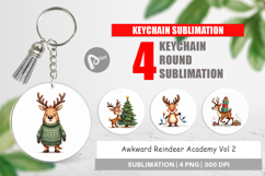 Awkward Reindeer Academy Keychain Product Image 1