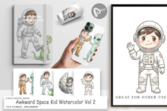 Awkward Space Kid Digital Paper Product Image 1