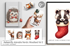 Nordic Woodland Digital Paper Product Image 1