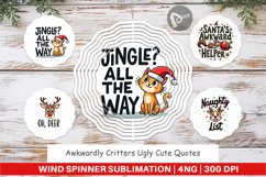 Awkwardly Festive Critters Wind Spinner Product Image 1