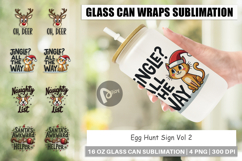 Awkwardly Festive Critters Glass Can Product Image 1