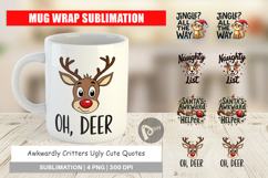 Awkwardly Festive Critters Mug Wrap Product Image 1