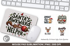 Awkwardly Festive Critters Mouse Pad Product Image 1