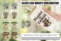 Awkwardly Festive Critters Glass Can Product Image 1