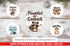 Awkwardly Festive Critters Wind Spinner Product Image 1