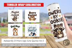 Awkwardly Festive Critters Tumbler Product Image 1