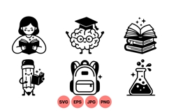 Cute School Learning Vector Icons For Education Product Image 1