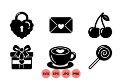 Romantic Love Icon SVG For Valentines Product Image 1