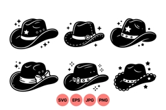Hand Drawn Western Cowboy Hat Design Product Image 1