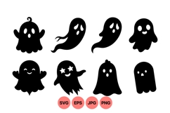 Cute Halloween Ghost Clipart Vector for Crafts Product Image 1
