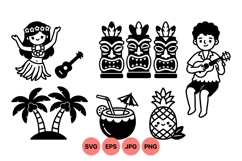 Tropical Hawaii Clipart Icons For Summer Designs Product Image 1