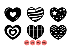 Black Heart Vector Shapes Illustration Product Image 1