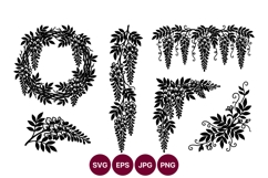 Floral love typography with vines Product Image 1