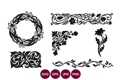 ornate floral line art Product Image 1
