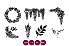 botanical vector wreaths and leaf ornaments Product Image 1