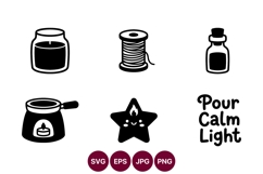 Candle Jars and Spool Icon Product Image 1