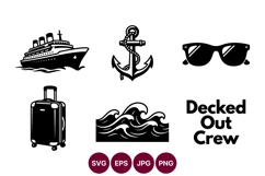 Nautical icons line art Product Image 1