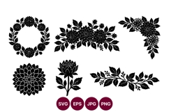 Floral vector borders and wreaths Product Image 1