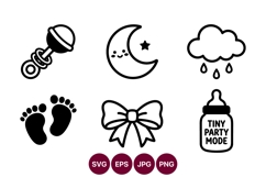 Baby icons for party and nursery designs Product Image 1