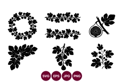 Botanical leaf silhouettes for crafts and design Product Image 1