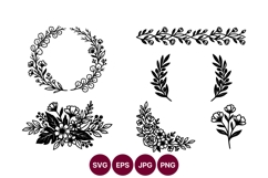 Floral vector elements for crafts and designs Product Image 1