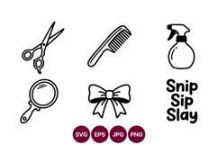 Hair Tool Icons Product Image 1