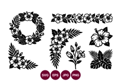 Floral border vector art Product Image 1