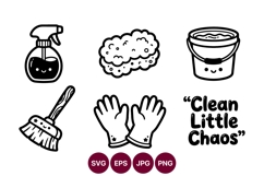 vector doodle cleaning Product Image 1