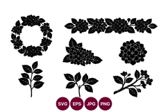 Floral silhouettes for crafts and design projects Product Image 1