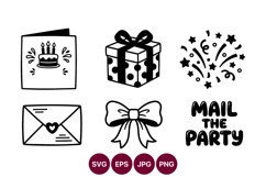 Birthday celebration icons for design Product Image 1