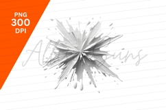 Abstract White Paint Splatter On White Background Product Image 1