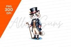 Cartoon Ragdoll Cat In Formal Attire Product Image 1