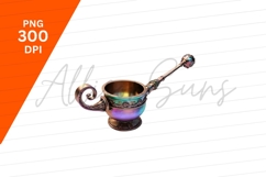 Ornate Iridescent Magical Oil Lamp On White Product Image 1