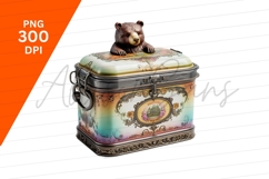Ornate Box With Bear Decorative Detail On Top Product Image 1