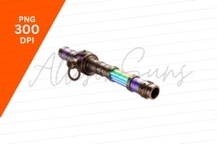Steampunk Device With Rainbow Light Tubes Isolated Product Image 1