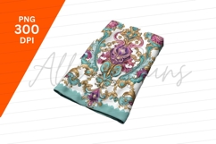 Decorative Baroque Pattern With Floral Elements Folded Cloth Product Image 1