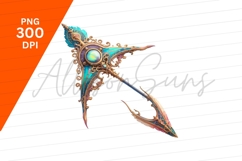 Ornate Fantasy Weapon Isolated On White Background Product Image 1