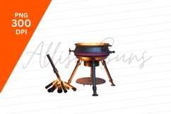 Decorative Fire Pit With Wood Burning Flame Product Image 1