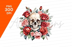 Skull And Roses Elegant Floral Arrangement Product Image 1