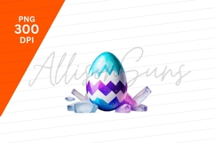 Decorative Easter Egg With Crystals On White Product Image 1