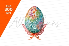 Floral Laser Cut Easter Egg Clipart Png Product Image 1