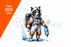 Dog Astronaut Space Suit Water Clipart Png Product Image 1