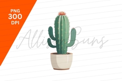 Blooming Cactus In A Pot Clipart Png Product Image 1